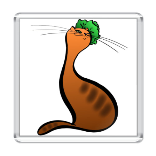 Магнит с принтом Кошка