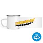 Кружка металлическая белая (круговая запечатка)