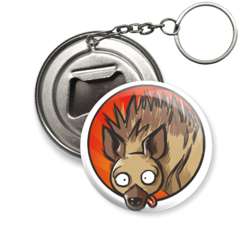 Брелок-открывашка с принтом Hyena fire