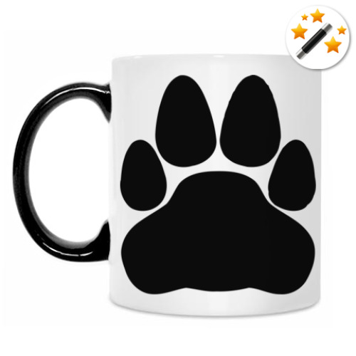 Кружка-хамелеон с принтом След