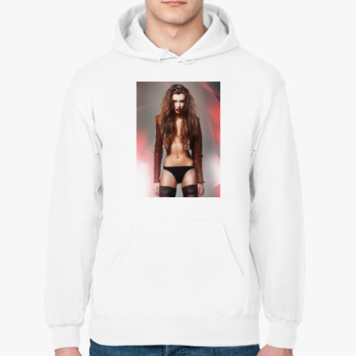 Толстовка худи с принтом Гипнотический взгляд