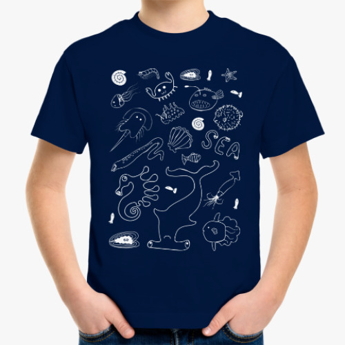 Детская футболка с принтом Море