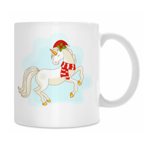 Кружка с принтом Новогодний единорог/ The Christmas Unicorn