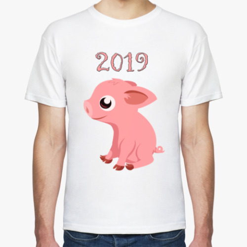 Футболка с принтом Поросёнок 2019