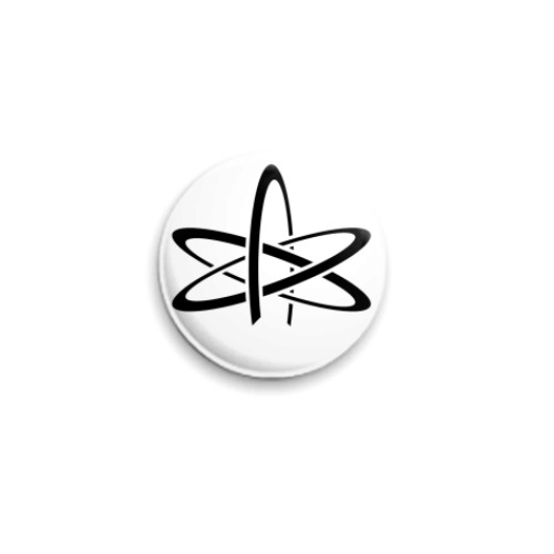 Значок 25мм с принтом  'Атеизм'