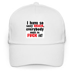 Кепка / бейсболка, белая (печать) Sexy brain