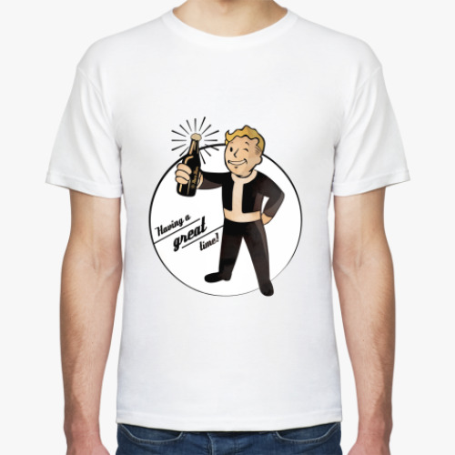 Футболка с принтом VaultBoy & NucaBeer