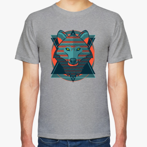 Футболка с принтом Голова волка