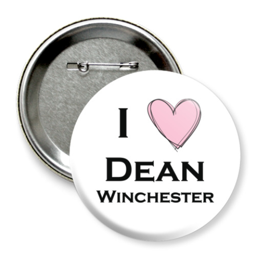 Значок 75мм с принтом Dean Winchester