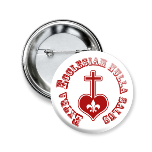 Значок 50мм с принтом Extra Ecclesiam nulla salus