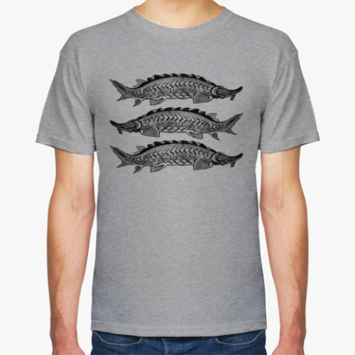 Футболка с принтом Осетровые