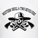 western skull &  two revolvers