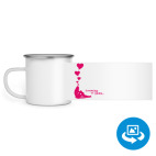 Кружка металлическая белая (круговая запечатка)