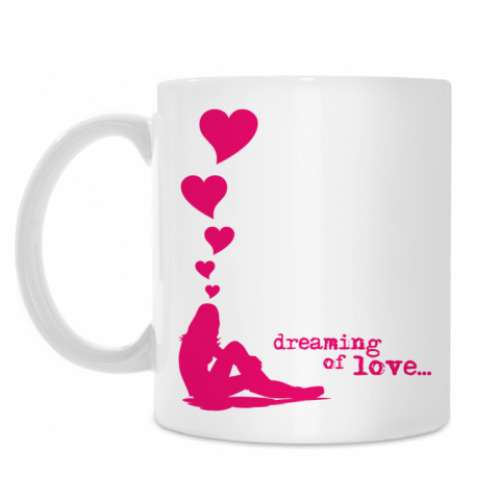 Кружка с принтом DREAMING OF LOVE