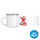 Кружка металлическая белая (круговая запечатка)