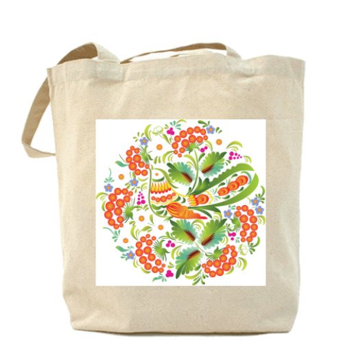 Сумка шоппер с принтом Русско-народный узор