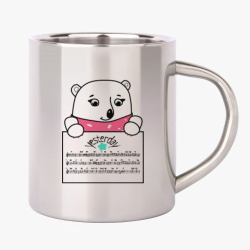 Кружка металлическая с принтом Мелодия Yesterday