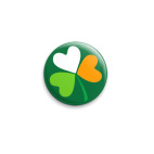 Значок 25 мм Irish clover