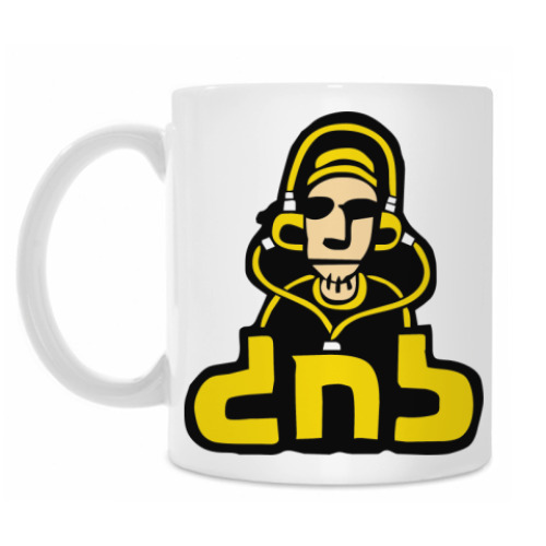 Кружка с принтом dnb - music