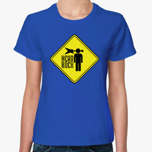 Женская футболка с принтом Рок в голове