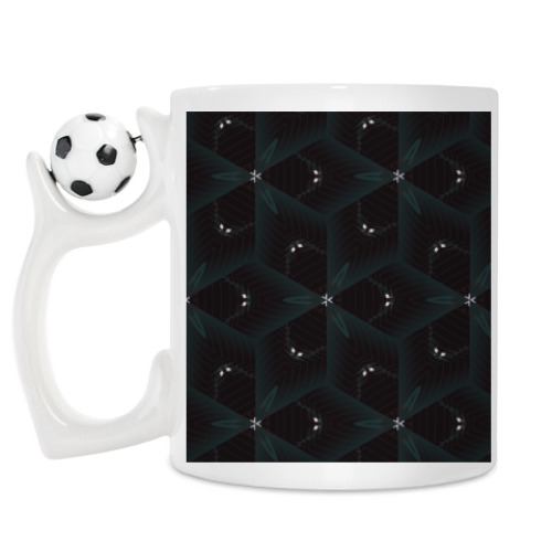 Кружка с принтом объемные треугольники