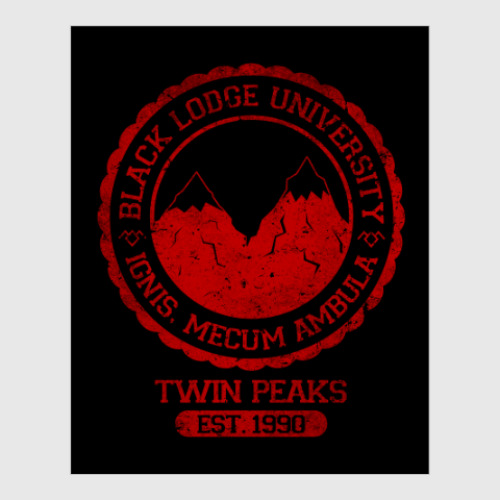 Постер с принтом Twin Peaks University символ