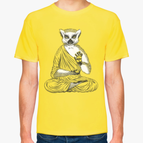 Футболка с принтом Лемур Узбагойся