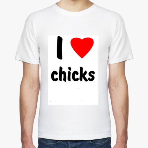 Футболка с принтом   chicks