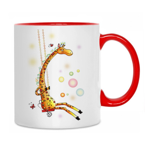 Кружка с принтом ЖИРАФА