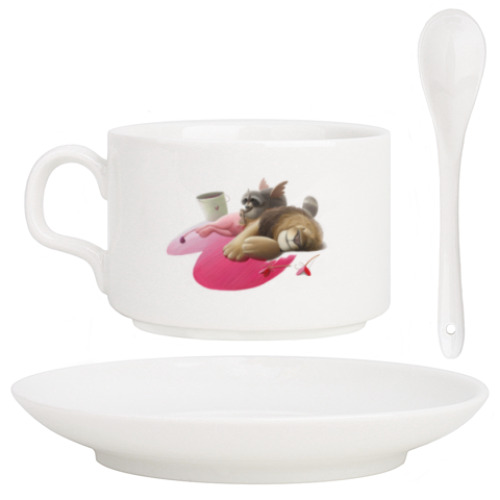 Кофейный набор с принтом Всем любви!