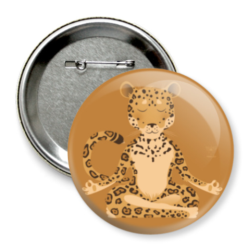 Значок 75мм с принтом Animal Zen: J is for Jaguar