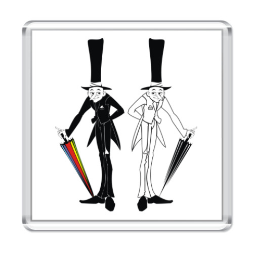 Магнит с принтом Джентльмен