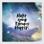 Постер 20 х 20 см Make your dreams happen