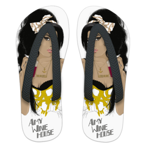 Шлепанцы (сланцы) с принтом Amy