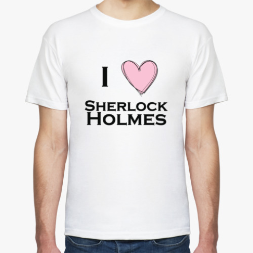 Футболка с принтом I love sherlock bbc