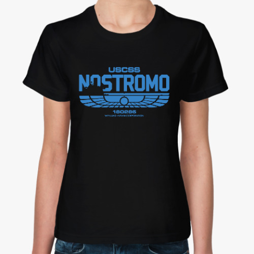 Женская футболка с принтом Чужой. Nostromo