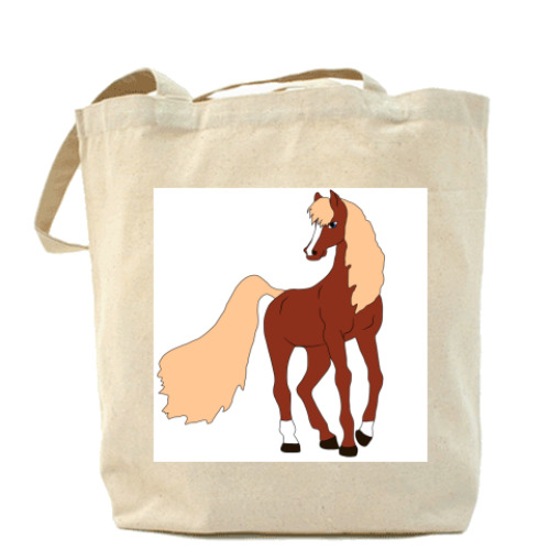 Сумка шоппер с принтом Лошадь