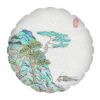 Подушка "круг", 35x35 см Одинокий лодочник