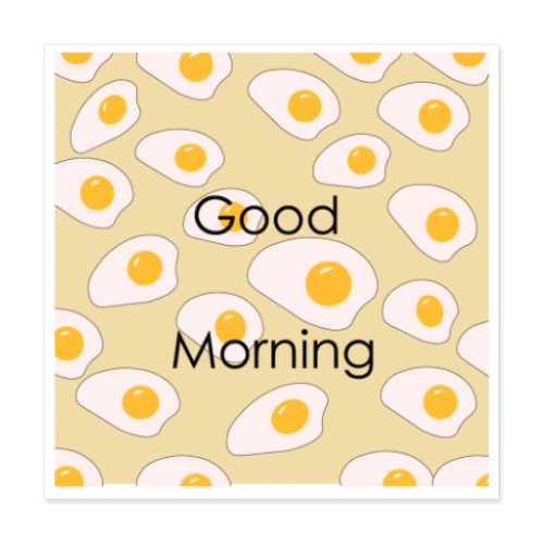 Виниловые наклейки с принтом Доброе утро!