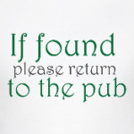 If found - please return to the pub