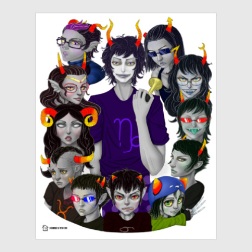 Постер с принтом Homestuck Тролли