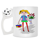Кружка с футбольным мячиком