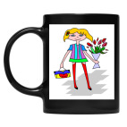 Кружка цветная UV-DTF