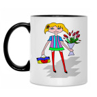 Кружка двухцветная