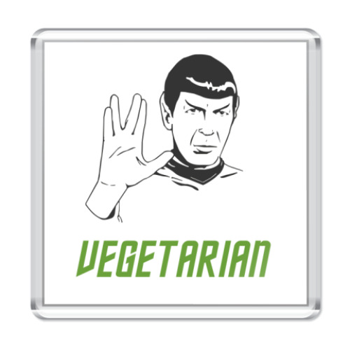 Магнит с принтом vegetarian