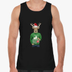 Олень новогодний в свитере и очках с шариком