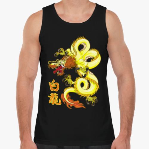 Майка с принтом Белый дракон