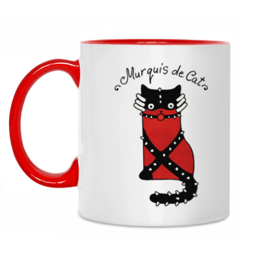 Кружка с принтом Murquis de Cat из серии 'Writer cats'