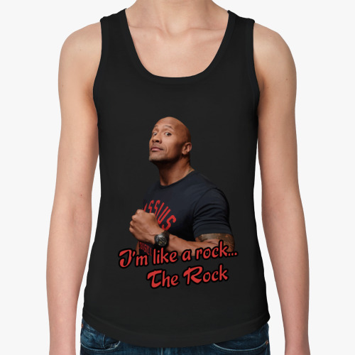 Женская майка с принтом Дуэйн Джонсон (Скала) - Dwayne Johnson (The Rock)