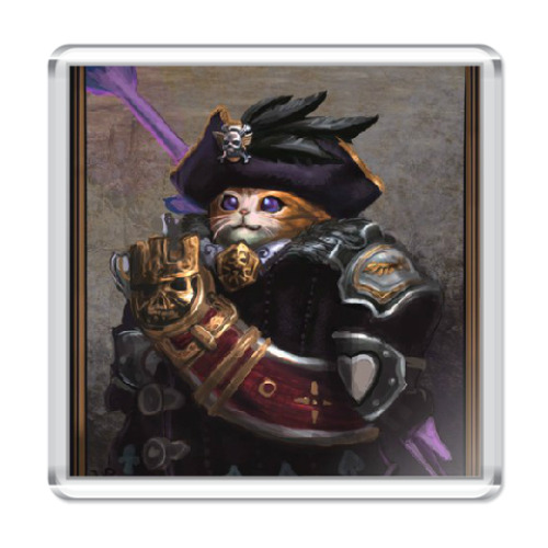 Магнит с принтом Кот-адмирал